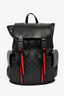 Gucci Black Coated Canvas Supreme GG Web Detail Drawstring Backpack