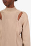 Jonathan Simkhai Taupe Wool-Blend Knit Ribbed Sweater + Midi Skirt Set Size XS/S