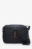 Saint Laurent Black Leather Lou Monogram Camera Bag