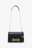 Versace Black Calfskin Medallion Tribute Shoulder Bag