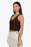 Gucci Brown GG Jacquard Logo Tank Top Size XL