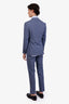 Canali Blue Plaid Wool Suit Size 31/31 Men's