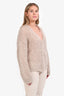 Weekend Max Mara Cream Mohair Wool Blend Open Knit Cardigan Size M