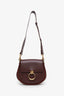 Chloé Burgundy Leather Shoulder Bag With Strap