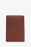 Porte-passeport Brunello Cucinelli en cuir grainé bordeaux