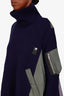 Sacai Navy/Blue Turtleneck Wool Sweater Size 3