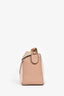 Loewe Light Pink Suede Leather Small Puzzle Bag with Strap