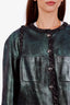 Pre-loved Chanel™ Green Lambskin Tweed Jacket Size 50