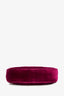 Gucci Purple Velvet Matelassé GG Marmont Belt Bag