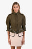 Alexander McQueen Green Utility Zip Peplum Jacket Size 40