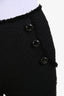 Proenza Schouler Black Tweed Button Detail Flare Pants Size 0