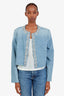 Zimmermann Blue Denim Crystal Embellished 'Crush' Jacket Size 4