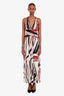 Ba&sh White/Red Striped 'Joas' Midi Dress Size 2