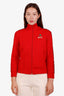 Gucci Red Cherry Embroidered Zip-Up Jacket Size XS