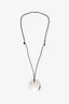 Tiffany & Co. Sterling Silver Elsa Peretti Round Pendant Silk Cord Necklace