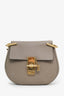 Chloe Taupe Grained Leather 'Drew' Crossbody Bag