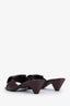 Loewe Burgundy Leather Origami 45 Sandals Size 35