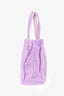 Acne Studios Purple Furry Logo Tote Bag