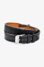 Hermès Stainless Steel Black Leather Double Tour Strap Kelly 2 Diamond Watch