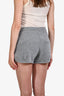 Celine 2022 Grey Wool Cashmere Blend 'C Sporty' Shorts Size XS