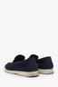 Loro Piana Navy Mocassins Summer Charms Walk Size 40