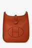 Hermès Copper Clemence Leather Evelyne TPM Crossbody