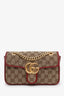 Gucci GG Marmont Canvas Red Leather Small Crossbody Bag