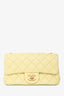 Pre-loved Chanel™ Butter Yellow Caviar Quilted Leather Mini Camilla Flower Crush Single Flap Bag
