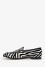 Gucci Zebra Print Calf Hair Horsebit Loafers Size 38