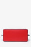 Valentino Blue/Red Denim Leather 'V' Tote Bag