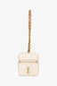 Pochette Saint Laurent 2024 en cuir matelassé crème Cassandre Matelassé