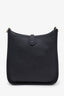Hermès 2002 Black Clemence Leather Mini Evelyne TPM 16 Crossbody