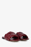 Bottega Veneta Burgundy Leather 'Lido' Slide Size 35.5