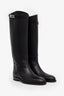 Hermès Black Leather Kelly Buckle Jumping Boot Size 38