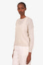Brunello Cucinelli White Mohair Lurex Crew Neck Sweater Size Medium