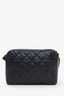 Pre-loved Chanel™ Black Leather Interlocking CC Logo Small Camera Bag with Strap