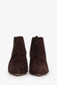Manolo Blahnik Brown Suede Pointed Toe Booties Size 34