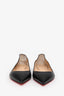 Christian Louboutin Black Nappa Leather Pointed Toe Flats Size 41