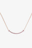Tiffany & Co. 18K Rose Gold Pink Sapphire Small Smile Pendant Necklace
