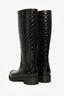 Louis Vuitton Black Rubber Monogram Rain Boot Size 36