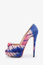 Christian Louboutin Pink/Blue Tie-Dye Platform Heels Size 39