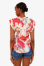 Isabel Marant Etoile Pink/Multicolour Tie-dye Print T-shirt Size M