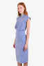 Frame Blue/White Striped Sleeveless Twist Dress Size XS