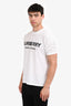 Burberry White Cotton Logo T-Shirt Size S Men's