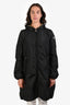 Moncler Black/Brown Nylon 'Ombre Giubbotto' Midi Rain Jacket Size 5
