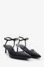 Celine Black Leather Pointed Toe Kitten Heels Size 36.5