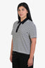 Xirena Black/White Cotton Striped Short Sleeve Polo Shirt Size M
