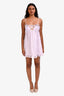 For Love and Lemons Purple Floral Lace Detail Slip Dress Size XS
