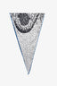 Hermès Grey/Black/Blue Cashmere Silk Triangle Scarf