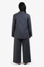 Sibel Saral Grey Flannel Blazer + Trouser Set Size L